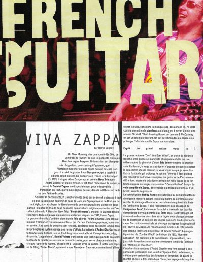 revue CD Zappe Zappa (1998)